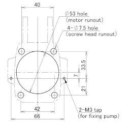 RP-M(DC) Mounting holes drawing