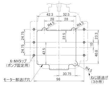 RP-3S　取付穴図