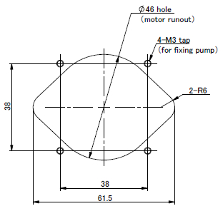 RP-H Mounting holes drawing