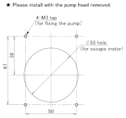 RP-HII Mounting holes drawing