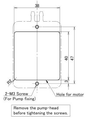 RP-HIII Mounting hole drawing