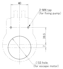 RP-KII (encoder) Mounting holes drawing