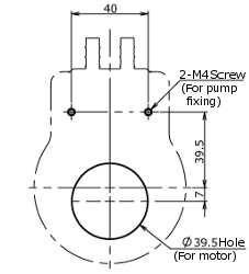 RP-K2 Mounting holes drawing