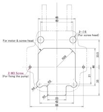 RP-M Mounting hole drawing