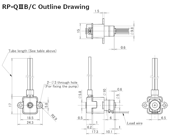 RP-Q3B/C Outline drawing