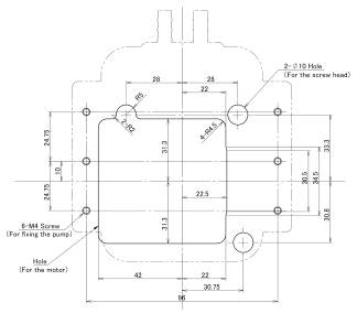 RP-2S Mounting hole drawing