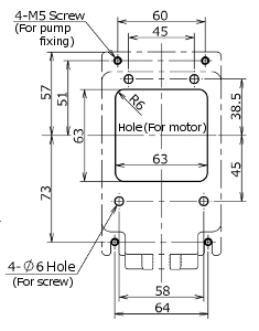 RP-W2 Mounting hole drawing