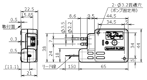 RP-GⅢ モータ内蔵小型ポンプ｜リングポンプのアクアテック