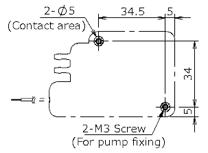 RP-G3 Mounting hole drawing