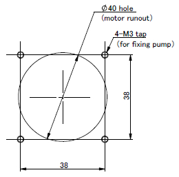 RP-G3 Mounting hole drawing