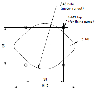 RP-G3 Mounting hole drawing