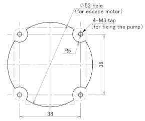 RP-H Mounting holes drawing