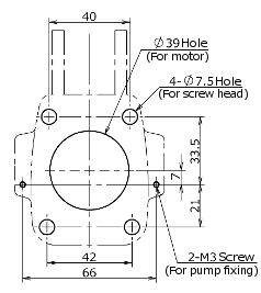 RP-M(DC) Mounting holes drawing