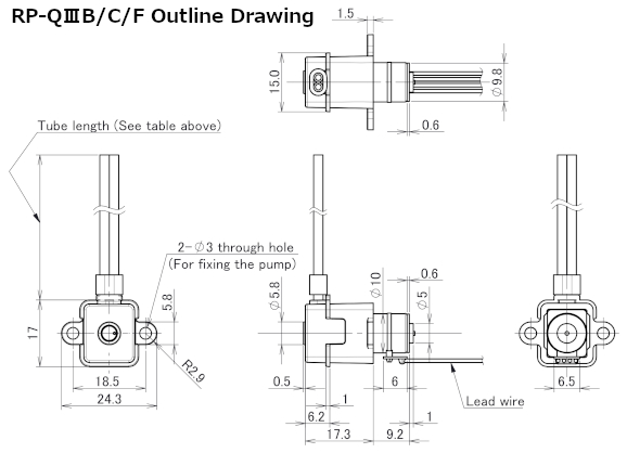 RP-Q3B/C Outline drawing